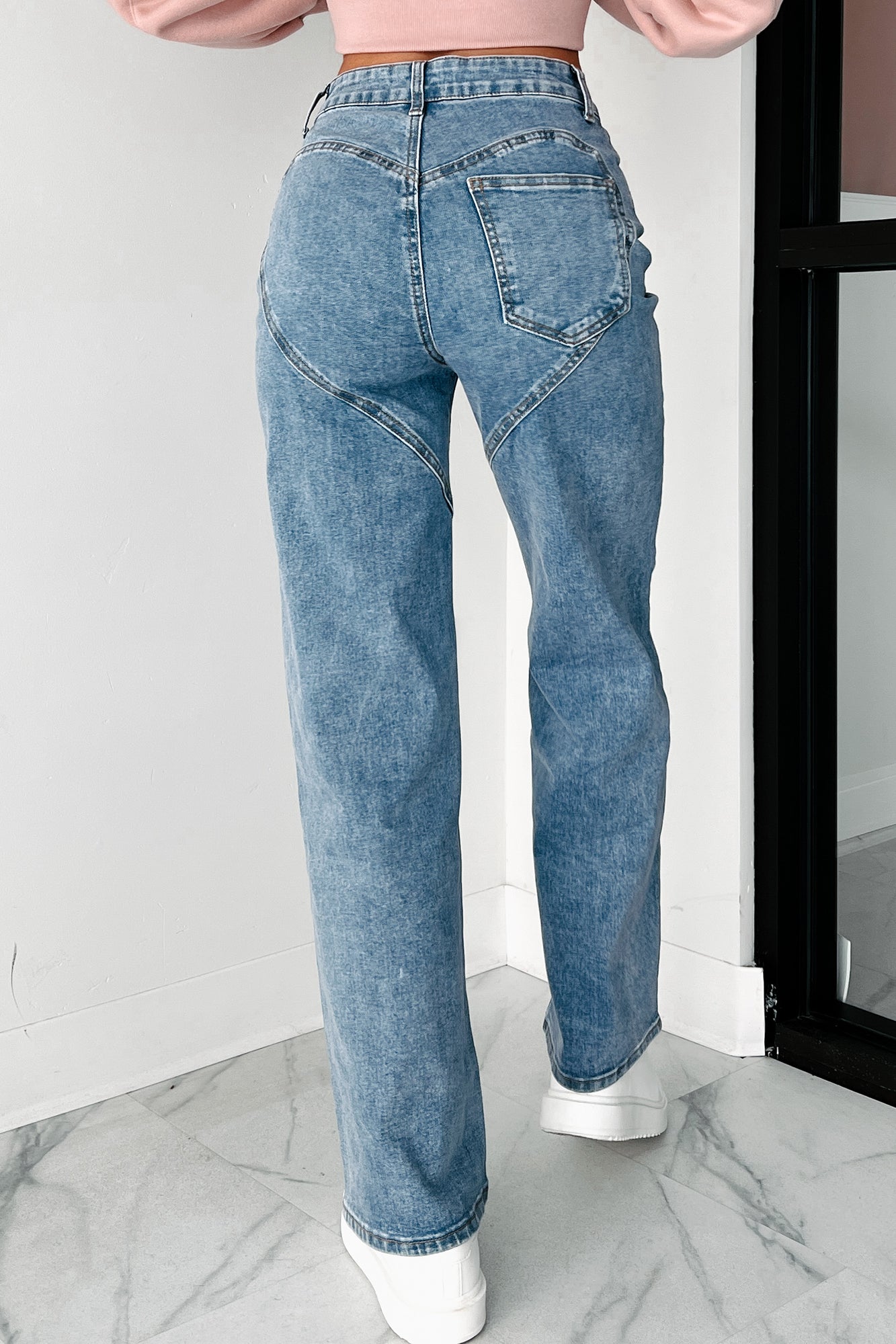 Tyelee   Original Non-Distressed Wide Leg Jeans (Medium Wash)